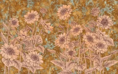 GIRASOLI | Carta da parati con girasoli - Colore 211 CT